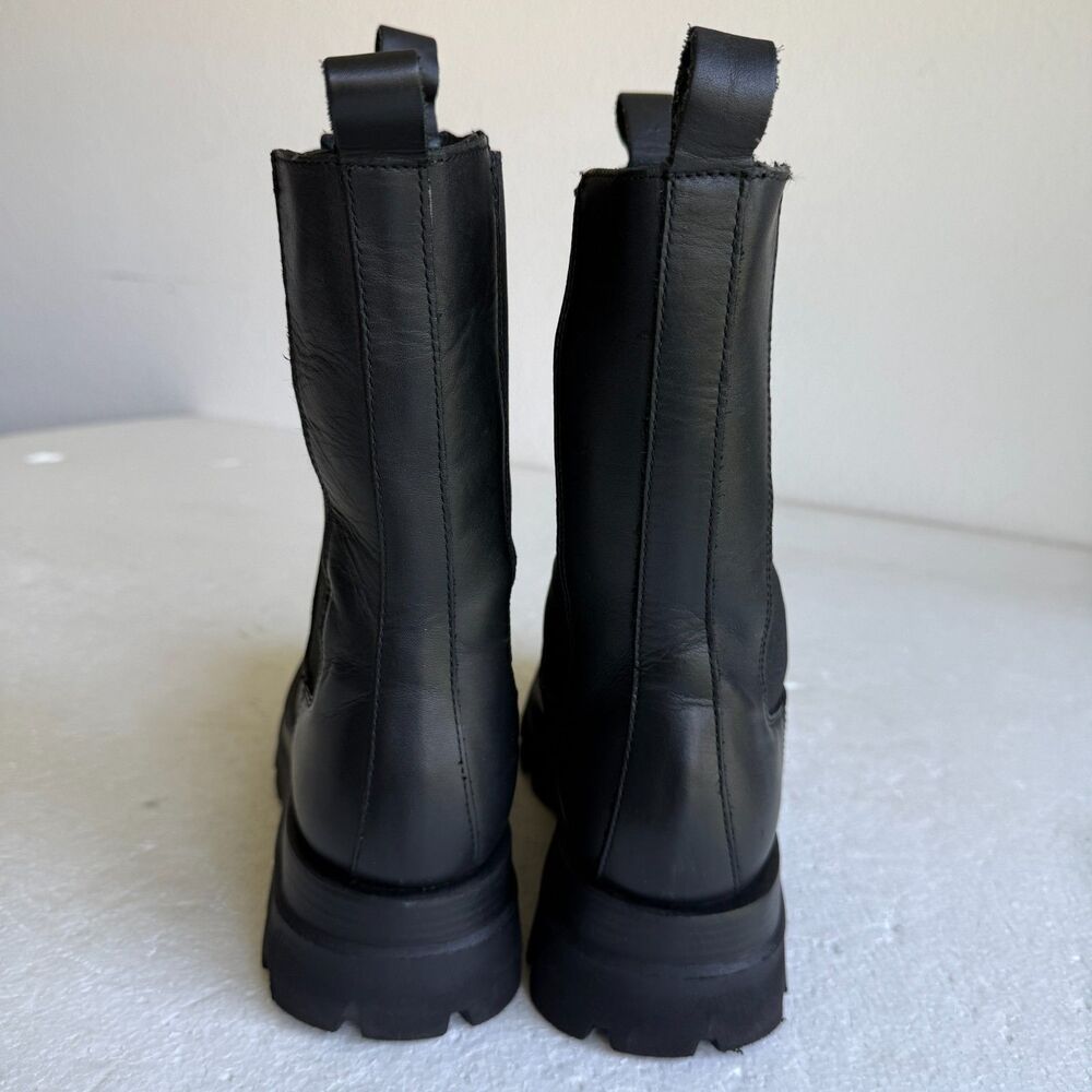 Steve Madden Explorer Women's Leather Pull-On Chelsea Black Boot Size 9.5M - Picture 8 of 11